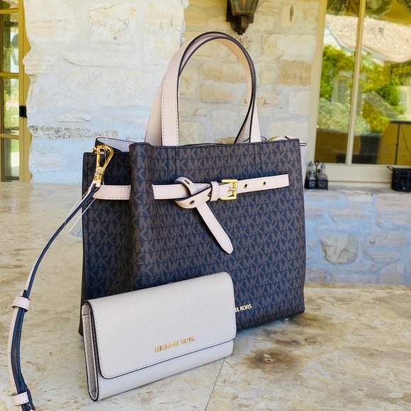 NWT Michael Kors Emilia LG Satchel&wallet - Picture 2 of 12